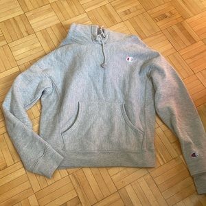 champion grey reverse weave hoodie